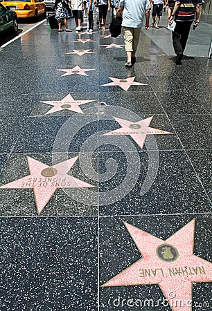 Hollywood on Hollywood Weg Des Ruhmes Lizenzfreies Stockbild   Bild  5776356